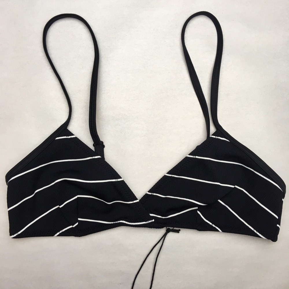 New Solid & Striped Brigitte Top Black White XS